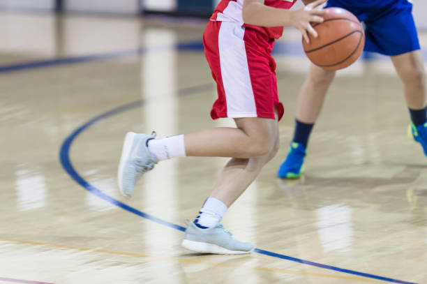 Player practicing dribbling
